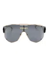 Versace Medusa Geometric Sunglasses In Gold