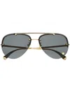 Versace Medusa Glam Aviator-frame Sunglasses In Schwarz