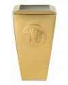 Versace Medusa Gold 12.5" Vase In Blue