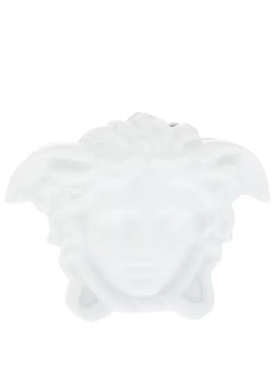 Versace Medusa Grande Porcelain Vase (21cm) In White/beige