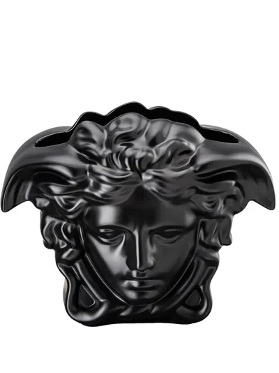 Versace Medusa Grande Porcelain Vase (37cm) In Black