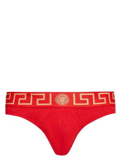 Versace Medusa Greca Briefs In Red