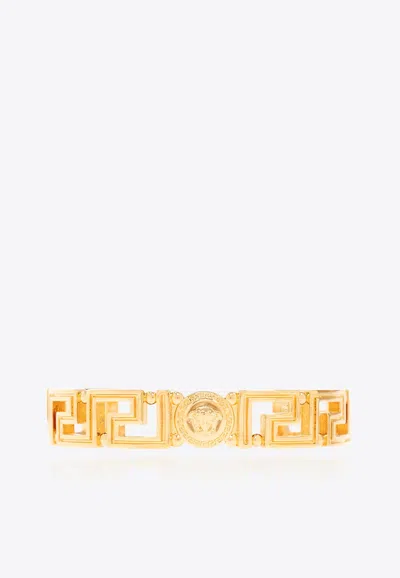 Versace Medusa Greca Cuff Bracelet In Gold