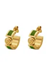 Versace Medusa Greca Earrings In Gold
