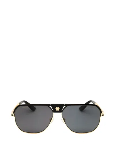 Versace Medusa Greca Pilot-frame Sunglasses In Multi