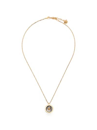 Versace Medusa Greca-detail Necklace In Multi