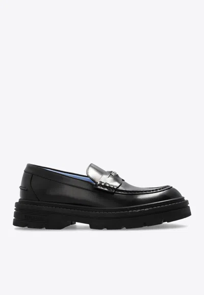 Versace Medusa Head Adriano Leather Loafers