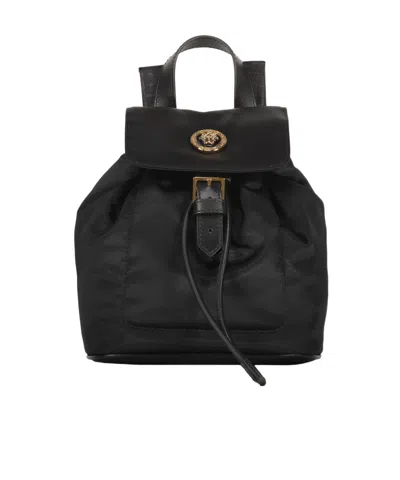 Versace Medusa Head Backpack In Black