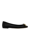 Versace Opera Bow Patent Leather Ballerinas In Black