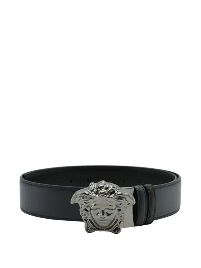 Versace Medusa Head Belt In Black