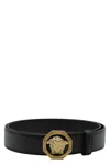 Versace Medusa Head Belt In Black