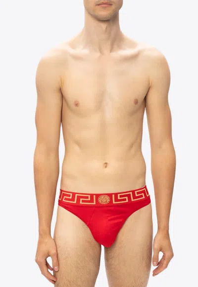 Versace Medusa Head Briefs In Red