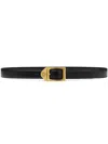 Versace Medusa Head-buckle Belt In Black