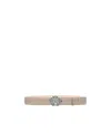 Versace Medusa Head Buckle Belt In Nude