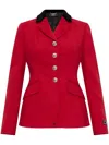 Versace Medusa-head Button Blazer In Red
