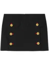 Versace Cowl Turtleneck Cap-sleeve Cady Blouse In Black