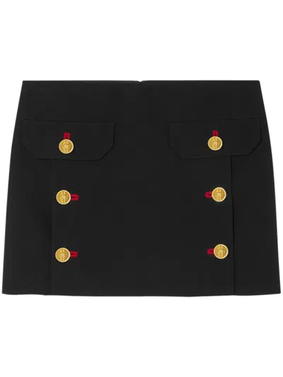 VERSACE MEDUSA HEAD-BUTTON MINI SKIRT