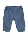 Versace Medusa Head-buttons Tapered Trousers In Blue