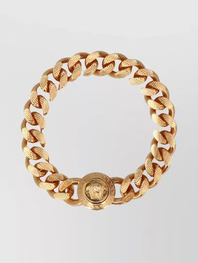 Versace Medusa Head Cable-link Bracelet In Metallic