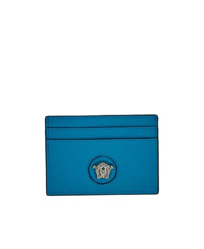 Versace Medusa Head Cardholder In Blue
