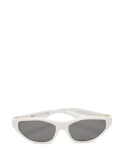 Pre-owned Versace Medusa Head Cat-eye Sunglasses In White