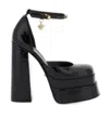 Versace Aevitas Patent Crystal Medusa Platform In Black