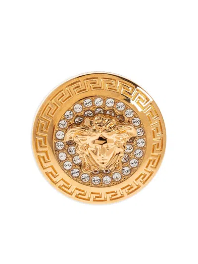 Versace Medusa-head Circular Ring In Gold