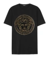 Versace Medusa Crystal-embellished T-shirt In Black