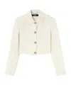 Versace Medusa Head Cropped Jacket In White