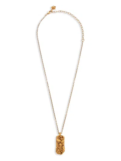 Versace Medusa Head-detailed Necklace In Gold