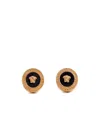 Versace Black And Gold Earrings With Medusa Detail In Metal Woman In Black