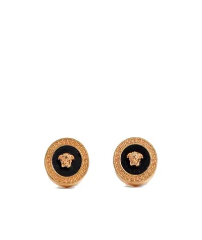 Versace Medusa Stud Earrings In Gold