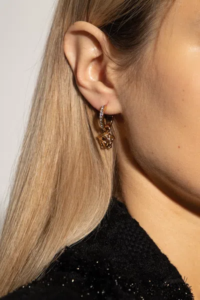Versace Medusa Head Earrings In Gold