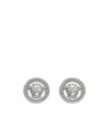 Versace Medusa Head Earrings In Gray