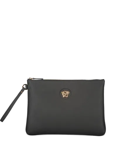 VERSACE MEDUSA HEAD-EMBELLISHMENT CLUTCH BAG