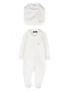 Versace Medusa Head-embroidered Babygrow Set In White