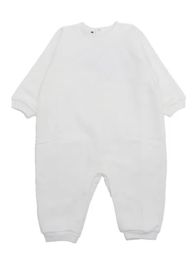 Versace Babies' Medusa Head-embroidered Romper In White