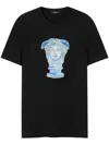 Versace Medusa Head-embroidered T-shirt In Black