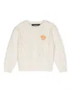 Versace Medusa Head-embroidered Wool Jumper In Neutrals