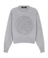 Versace Women's Medusa Sweater With Sponge In Gray