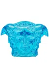 Versace Medusa Head Glossy-finish Vase In Blau
