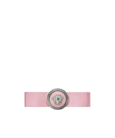 Versace Medusa Head Hair Clip In Pink