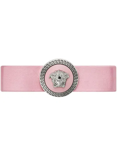 Versace Right Gianni Ribbon Hair Clip In Pink