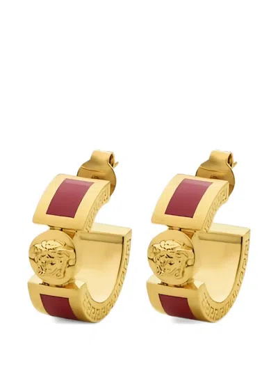 Versace Medusa-head Hoop Earrings In Gold