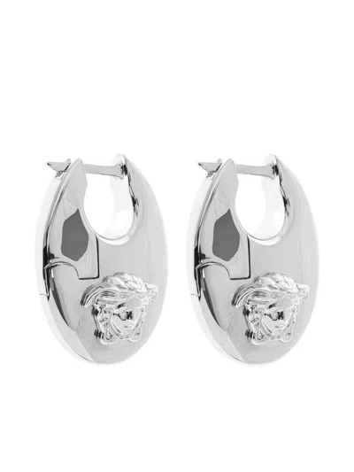 Versace Medusa-head Hoop Earrings In Metallic