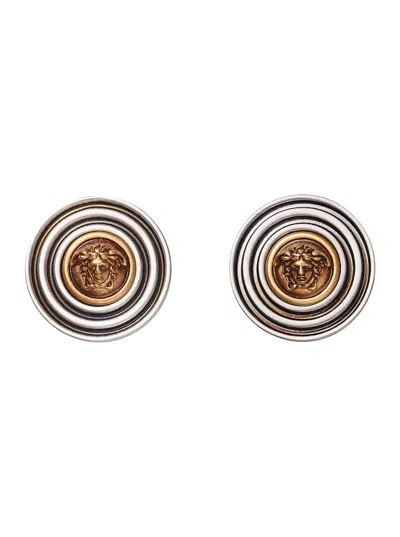 Versace Medusa Head Hoop Earrings In Multi
