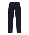 Versace Denim Trousers With Belt Loops In Blue