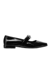 Versace Open-toe Ballet Flats In Gianni Ribbon In Black