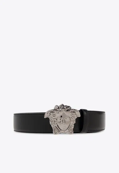 VERSACE MEDUSA HEAD LEATHER BELT