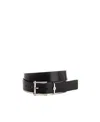 Versace Medusa Head Leather Belt In Black